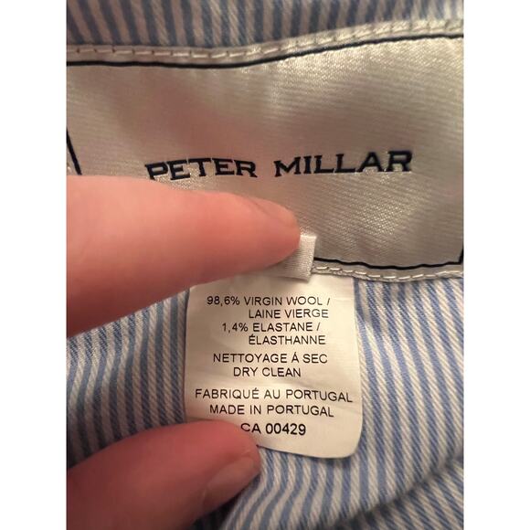 Peter Millar Pants Mens Size 40R Textured Virgin Wool Lined‎ Cassual Formal Gray - Picture 5 of 12